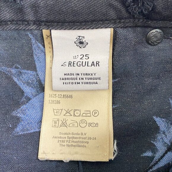 Scotch & Soda Swiss Dots Jeans Slim Fit Boyfriend Off Black Size 25 - Picture 9 of 9